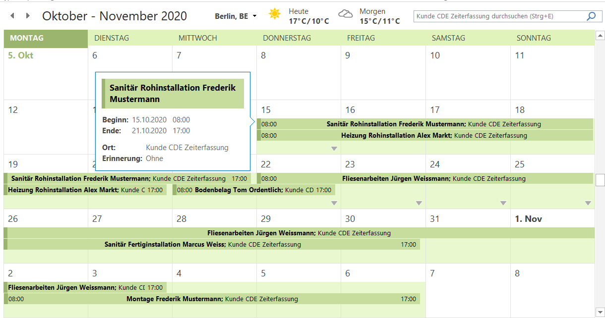 Projekt Kalender